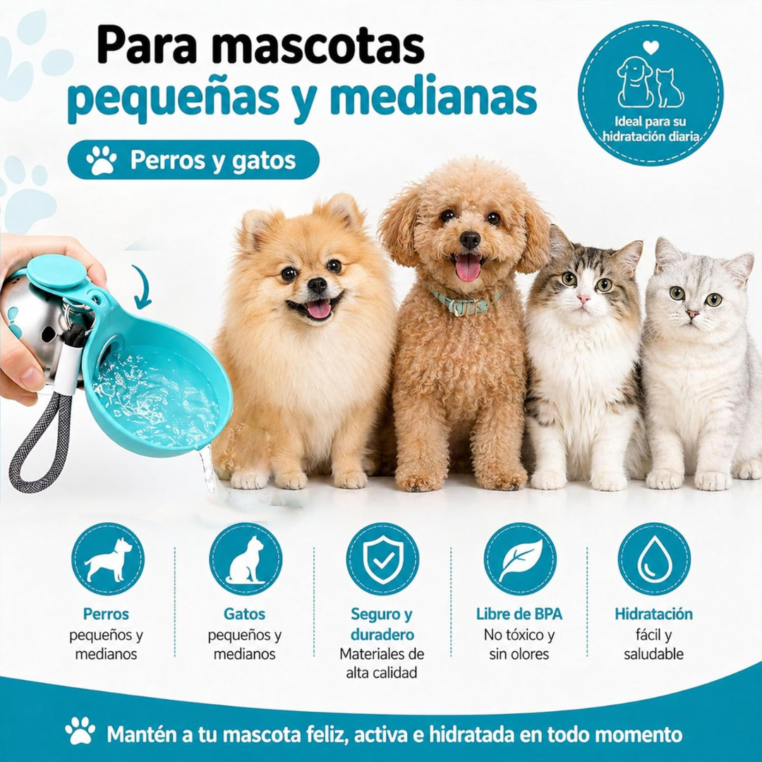 Bebedero Portátil Para Perros